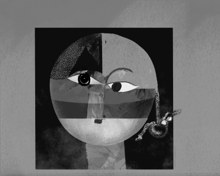 Study In Subtle Expression Of Wisdom in Monochrome by artist Elizabeth Gregowicz